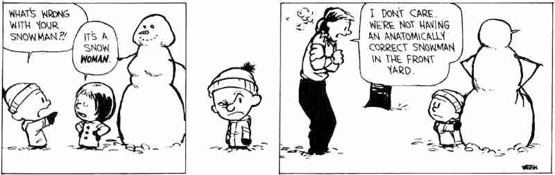 calvin and hobbes snowmen. Calvin and Hobbes: